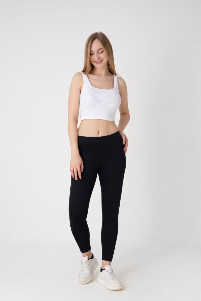 8063 Oysho Tayt Uzun Koyu Gri XL - Koyu Gri