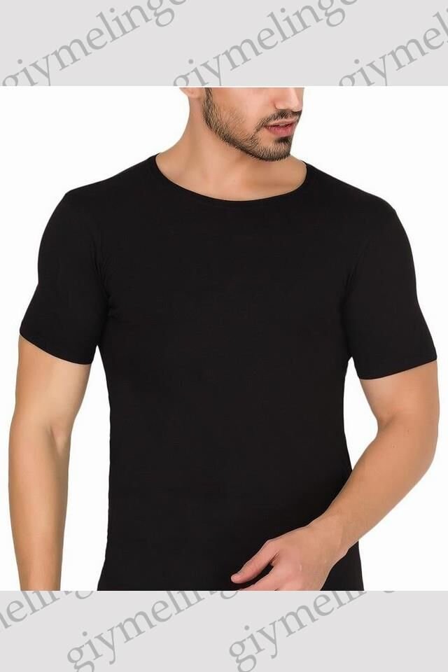 505 O Yaka Kısa Kol Atlet Black