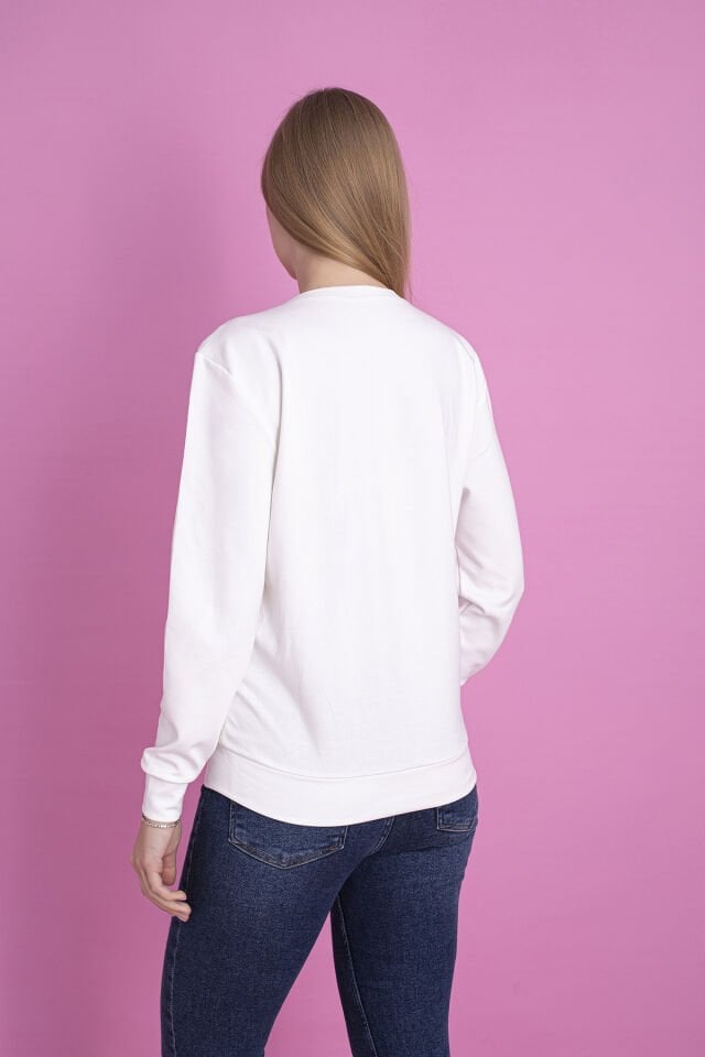 0065 oysho pullu model sweat KREM - L