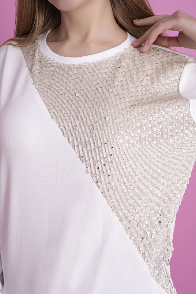 0065 oysho pullu model sweat KREM - XL