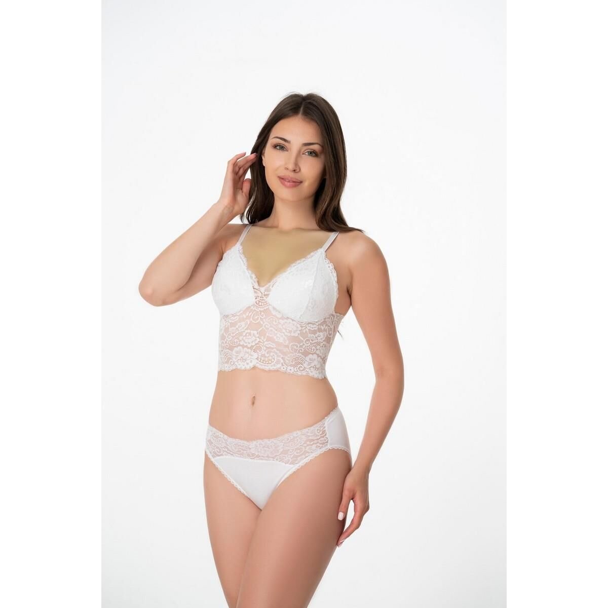 2215 Dantel Sütyen White