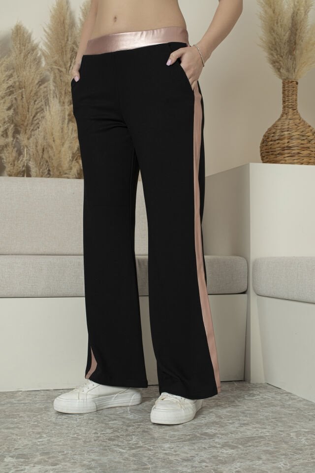 0054 Gold deri manşetli eşofman L - PEMBE