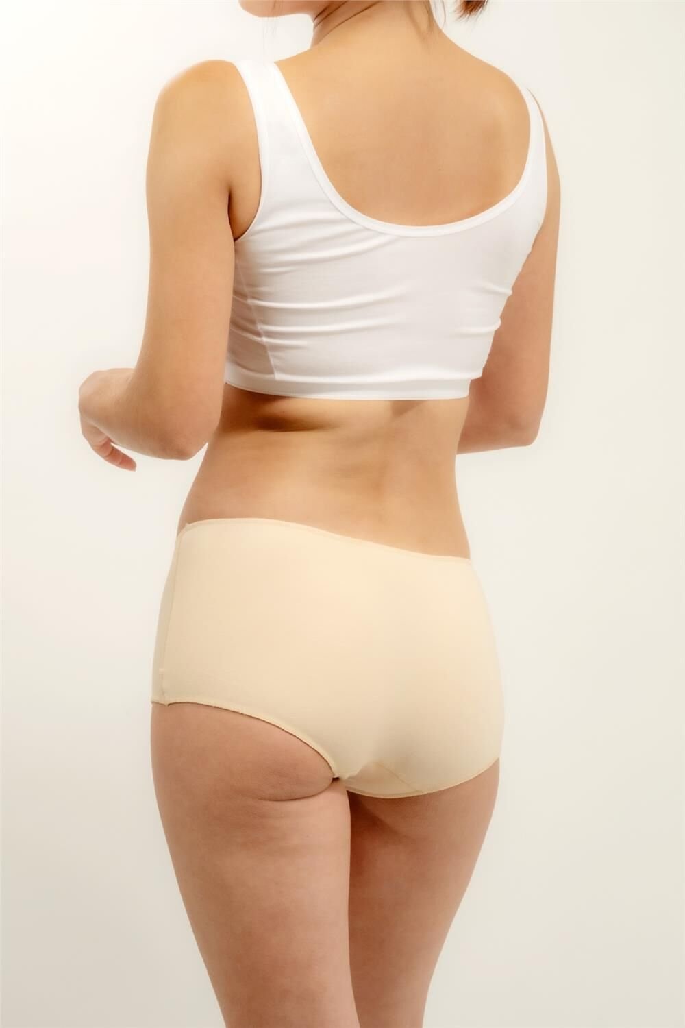 5015 Yüksek Bel İnce Lastik Modal Külot Skin