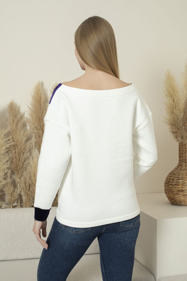 0063 Mor Yaka sweat XL - MOR