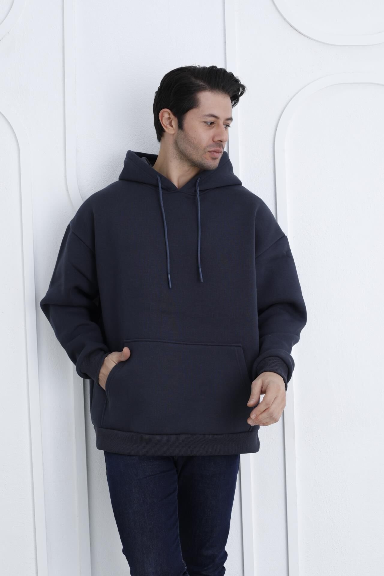 0003 ÜNİSEX KAPŞONLU CEPLİ OWERSİZE SWEAT