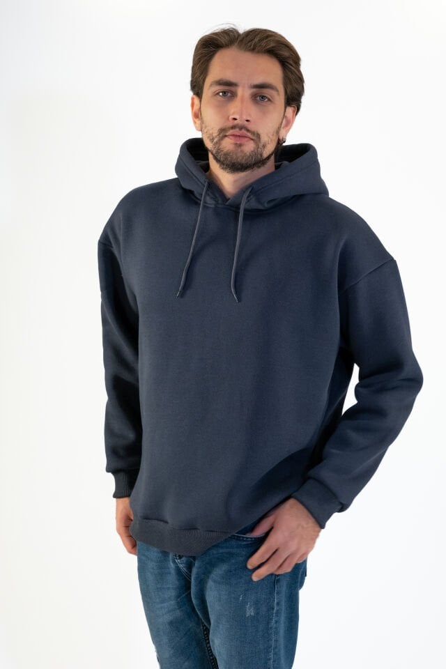 0002 KAPŞONLU CEPSİZ OWERSİZE SWEAT