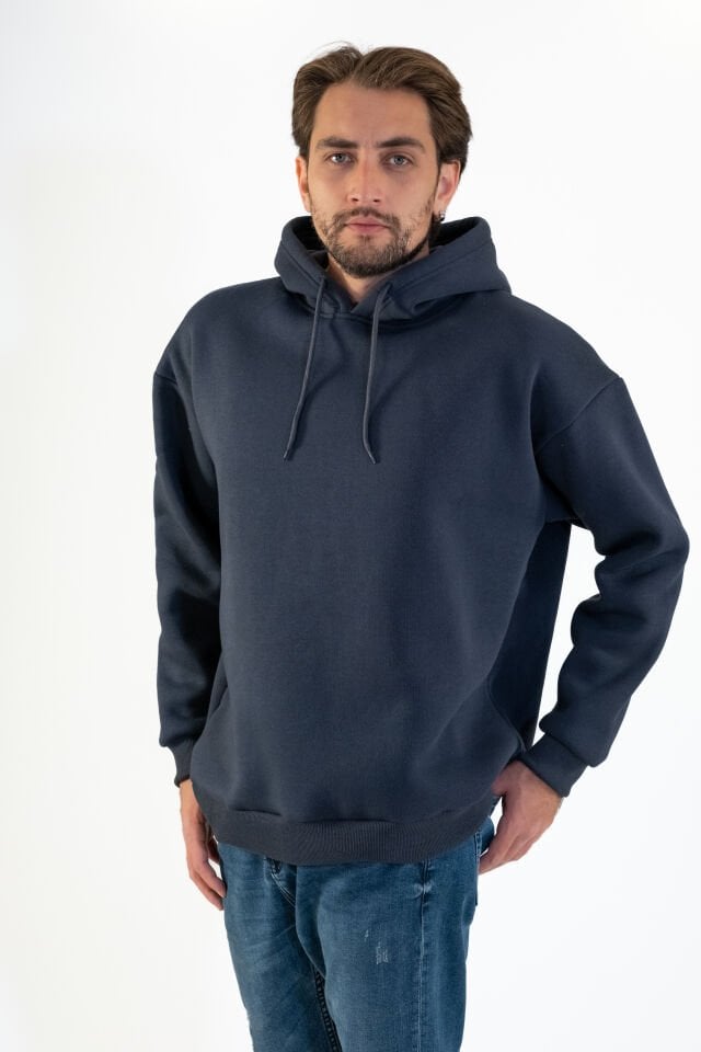 0002 KAPŞONLU CEPSİZ OWERSİZE SWEAT
