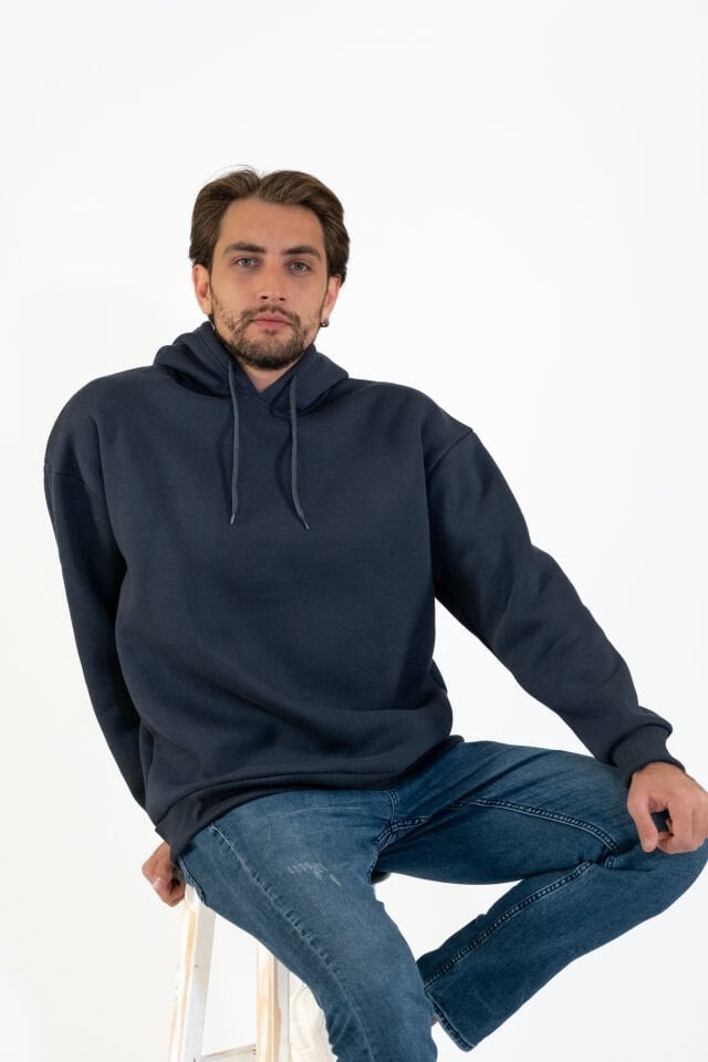 0002 KAPŞONLU CEPSİZ OWERSİZE SWEAT