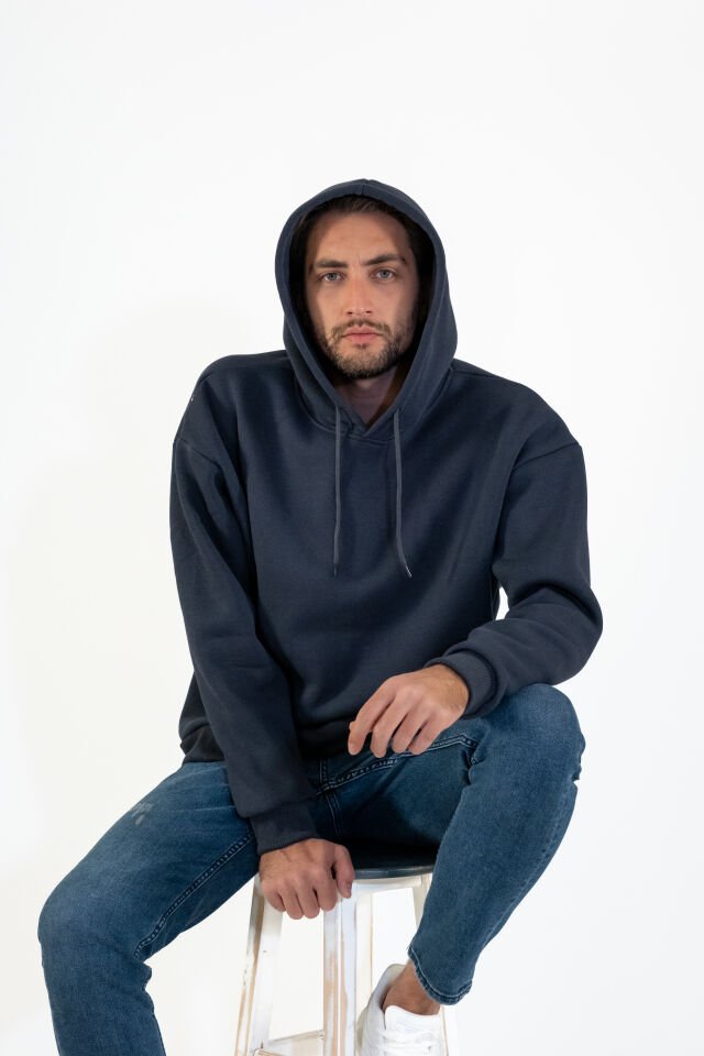 0002 KAPŞONLU CEPSİZ OWERSİZE SWEAT