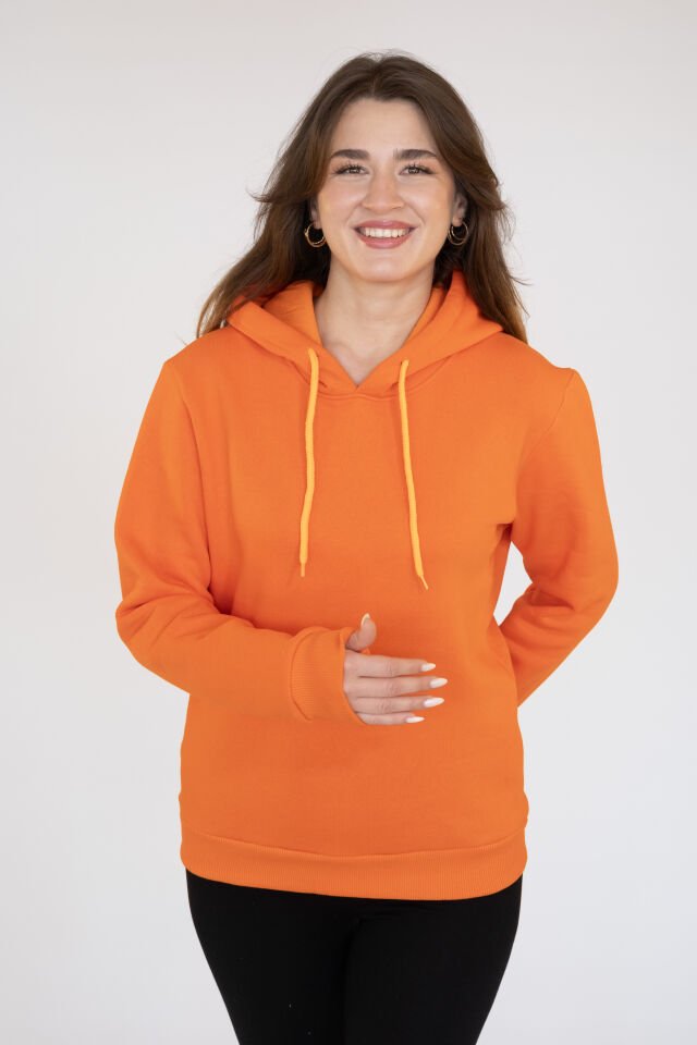 0005ÜNİSEX KAPŞONLU CEPSİZ REGULAR SWEAT