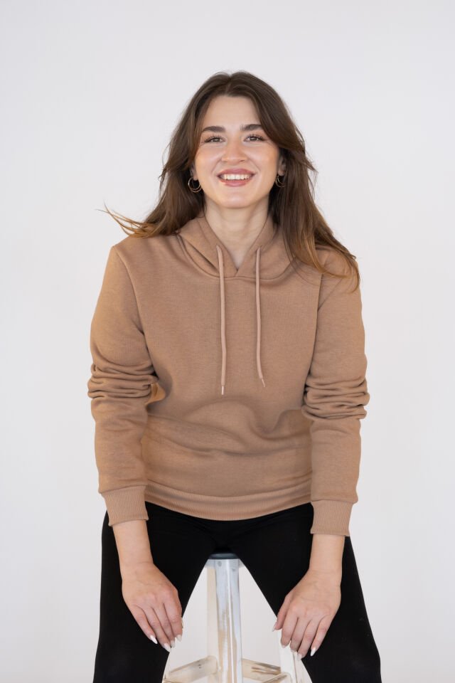 0005ÜNİSEX KAPŞONLU CEPSİZ REGULAR SWEAT