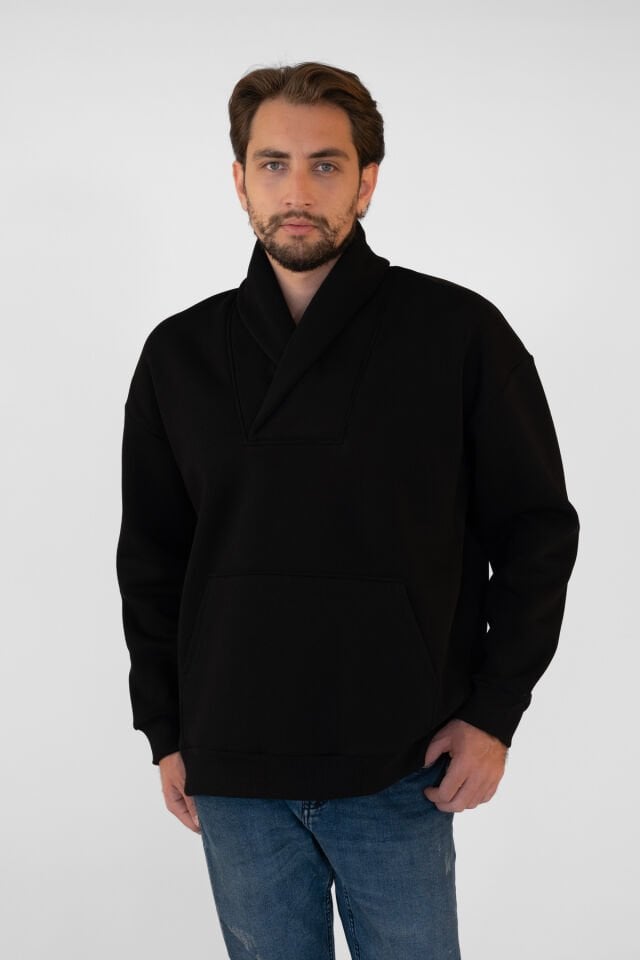 0022 ÜNİSEX OWERSİZE ATKI YAKALI SWEAT