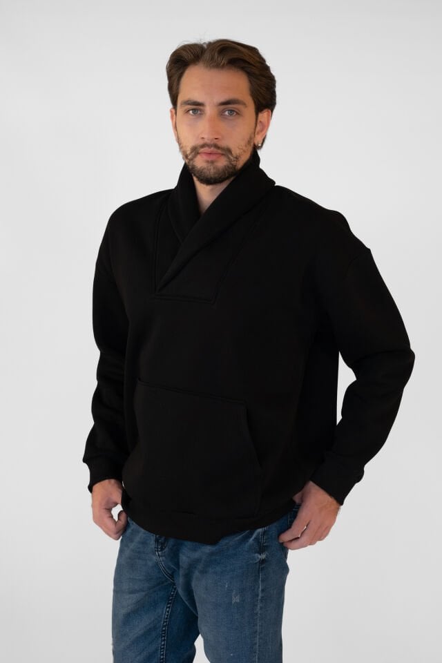 0022 ÜNİSEX OWERSİZE ATKI YAKALI SWEAT