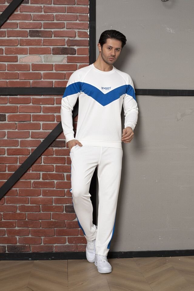 0058 YANLAR PARÇALI PAÇA MANŞETLİ UNISEX EŞOFMAN