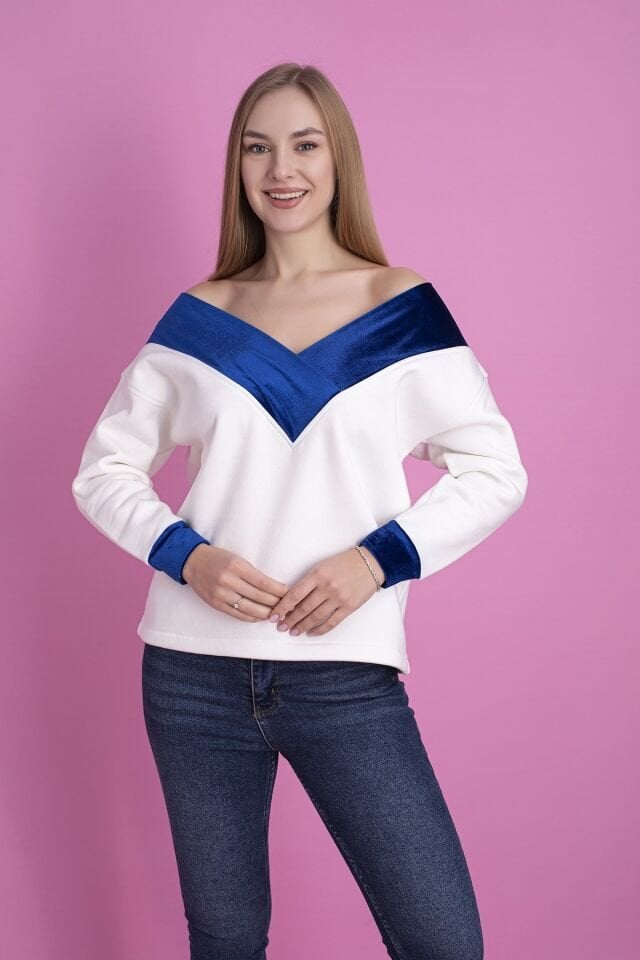 0063 KAYIK YAKA BAYAN SWEAT