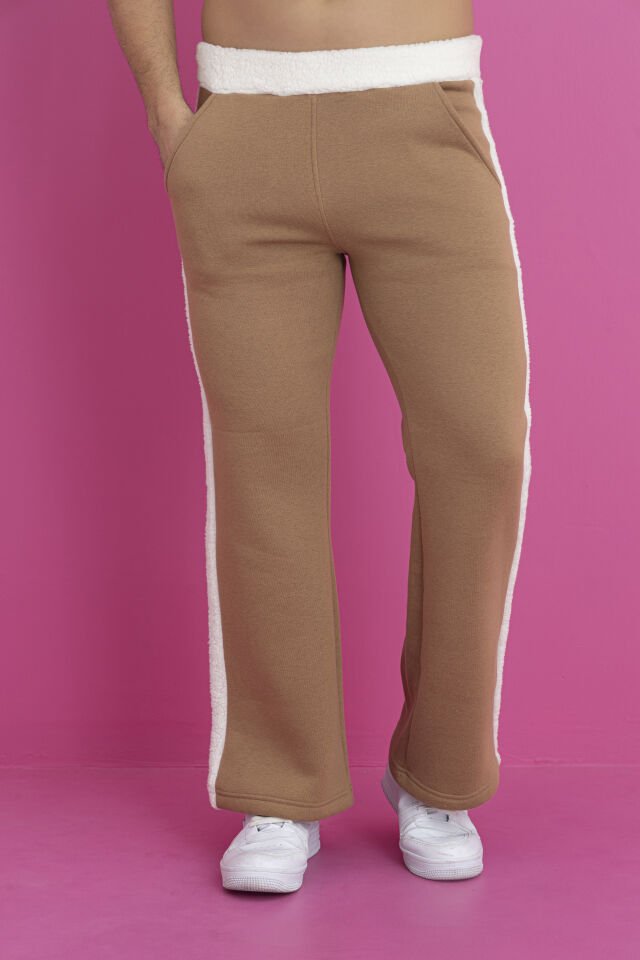 0074 BEL VE YAN ŞETİR KUZU TÜYÜ EŞOFMAN