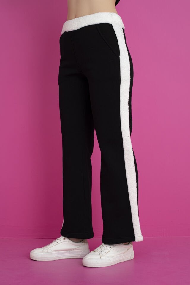 0074 BEL VE YAN ŞETİR KUZU TÜYÜ EŞOFMAN