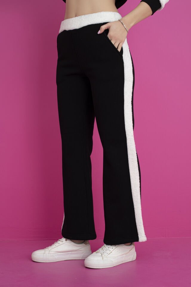 0074 BEL VE YAN ŞETİR KUZU TÜYÜ EŞOFMAN