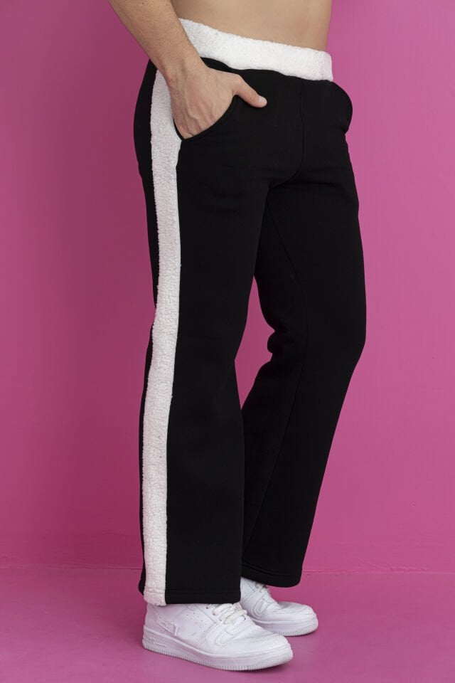 0074 BEL VE YAN ŞETİR KUZU TÜYÜ EŞOFMAN