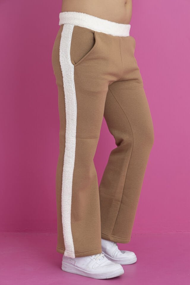 0074 BEL VE YAN ŞETİR KUZU TÜYÜ EŞOFMAN