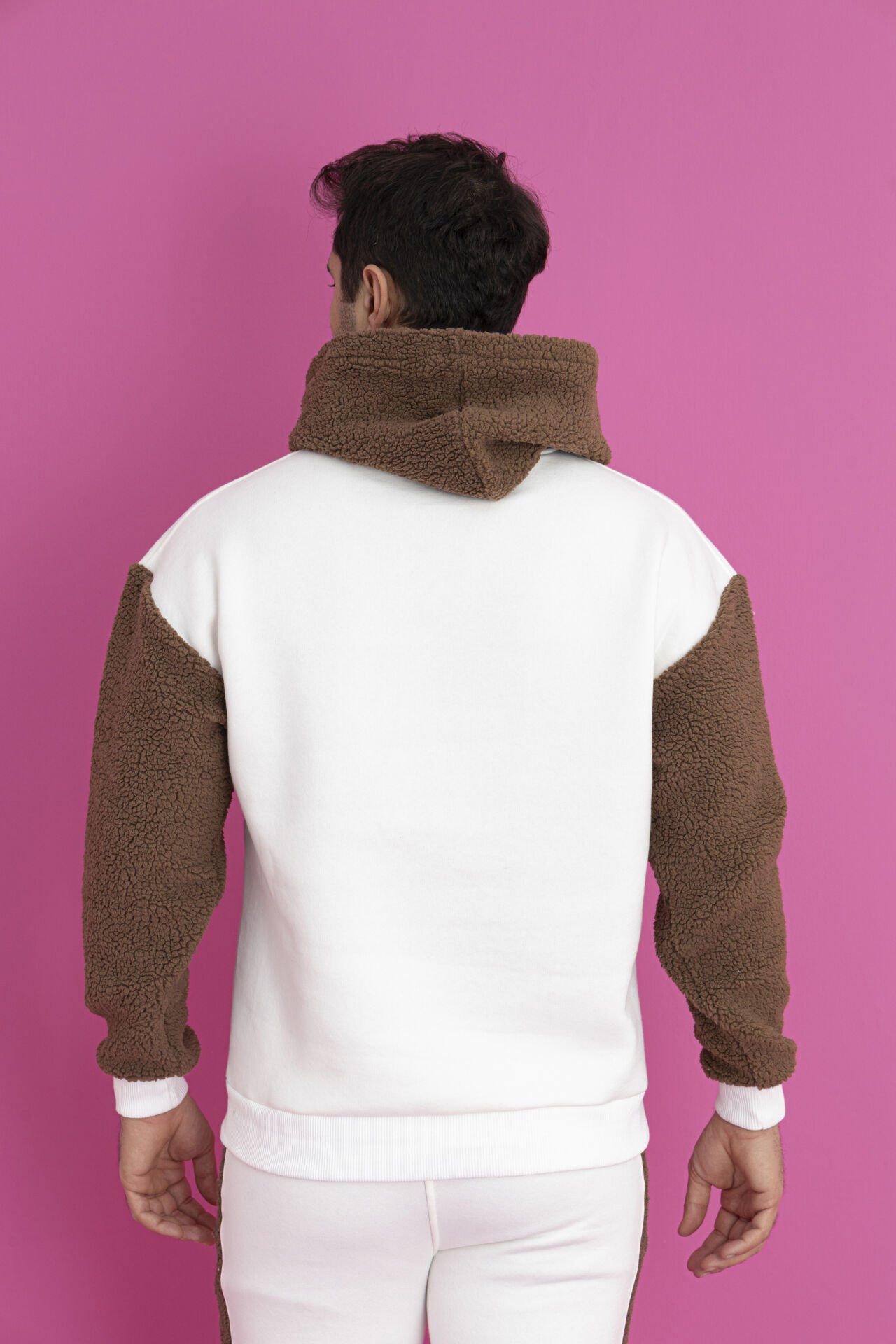 0075 KOL KAPŞON CEP KUZU TÜYÜ OWERSİZE SWEAT