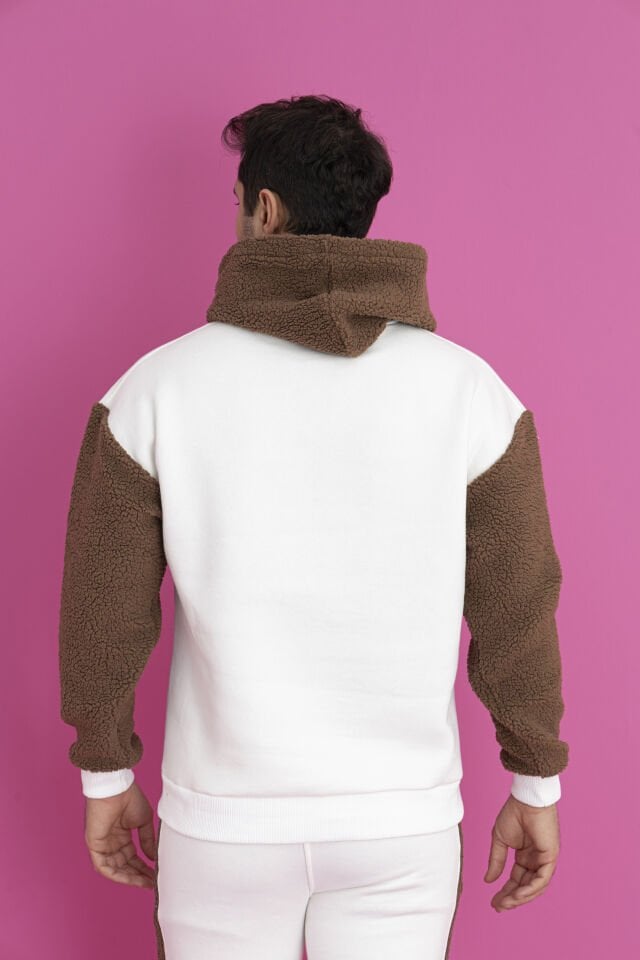 0075 KOL KAPŞON CEP KUZU TÜYÜ OWERSİZE SWEAT