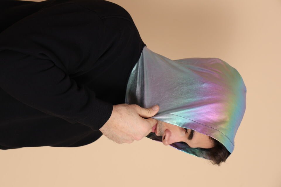 0077 KAPŞON GEÇİŞLİ VARAK DESENLİ OWERSİZE SWEAT