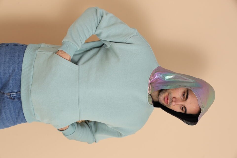 0077 KAPŞON GEÇİŞLİ VARAK DESENLİ OWERSİZE SWEAT