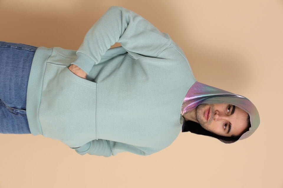 0077 KAPŞON GEÇİŞLİ VARAK DESENLİ OWERSİZE SWEAT