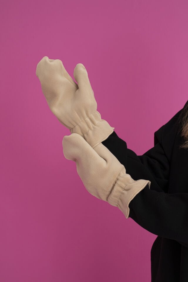 0080 KLASİK ELDİVEN KUZU TÜYÜ POLAR