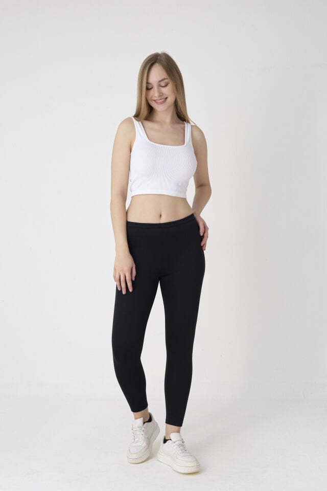 8060 Oysho Uzun Tayt Sax Mavi M - KIRMIZI